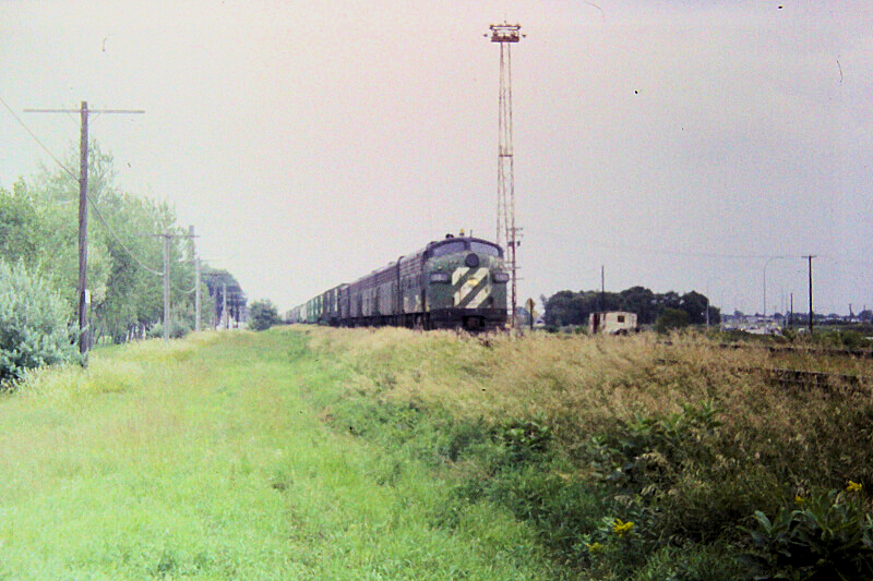 Five locomotive train