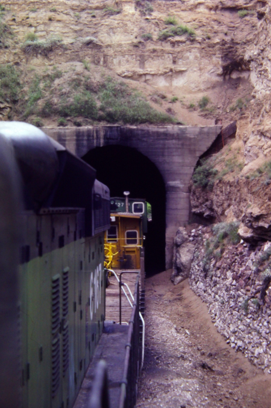 Entering a mountain tunnel